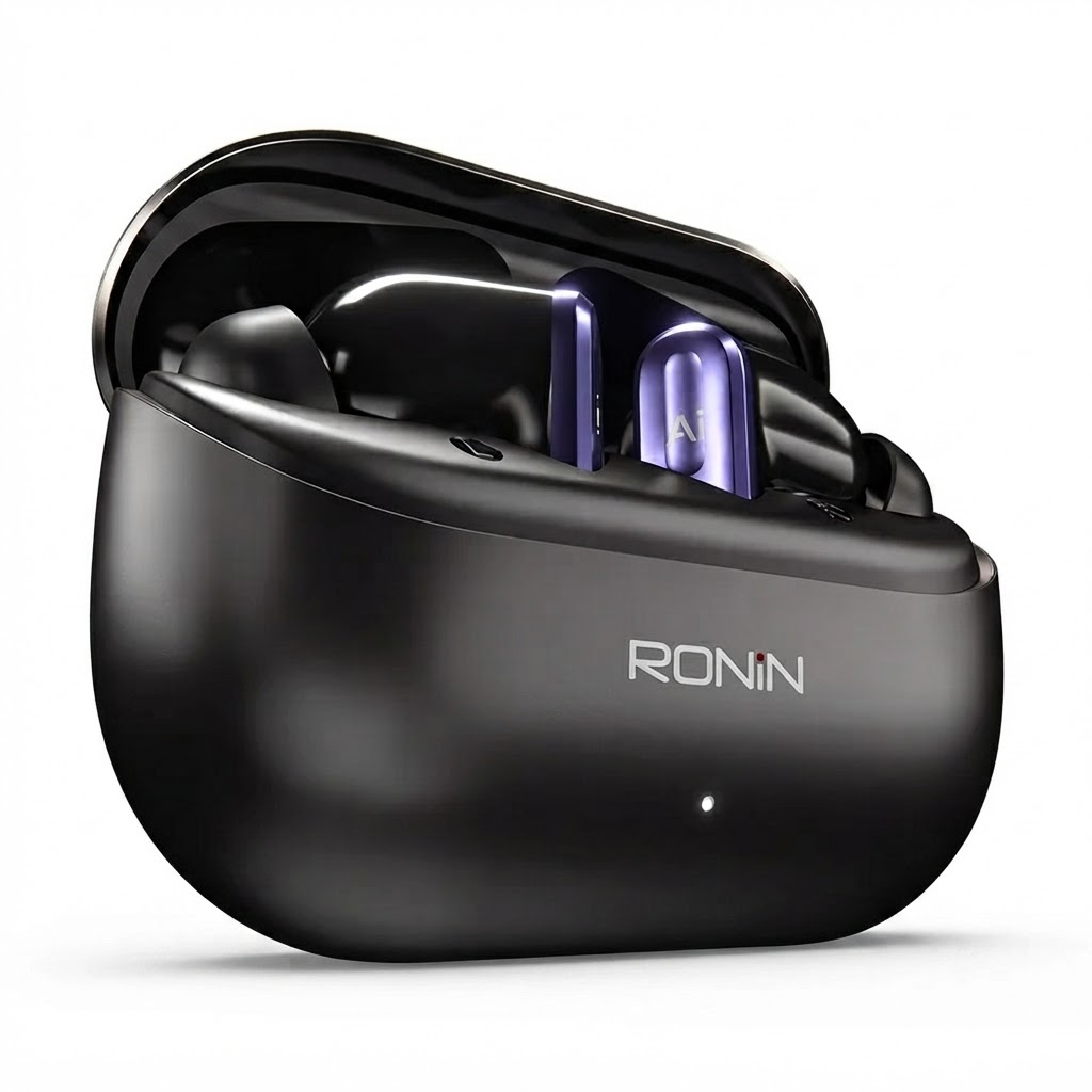 Ronin Vesper R-7075 ANC Wireless Earbuds with Bluetooth 5.3, Gaming Mode & Ronin Studio App