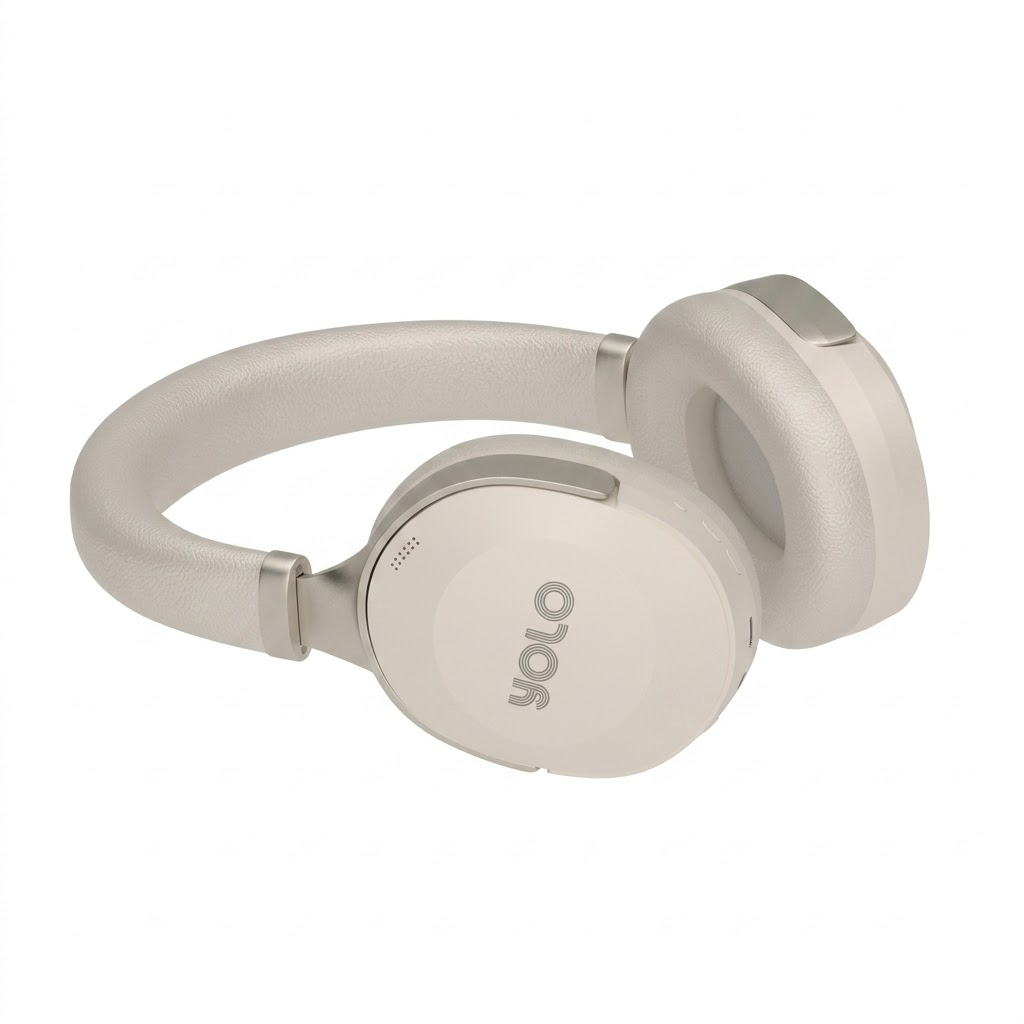 YOLO Vogue Y-510 ANC Wireless & Wired Headphone | Active Noise Cancellation, 50H Playtime, & 40mm Booming Super Bass