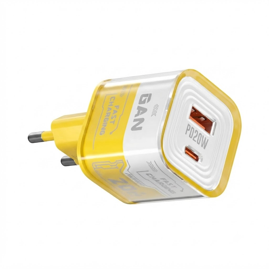 LOGIN NUG L-411 20W GaN Fast Charger | USB + PD Dual Port |