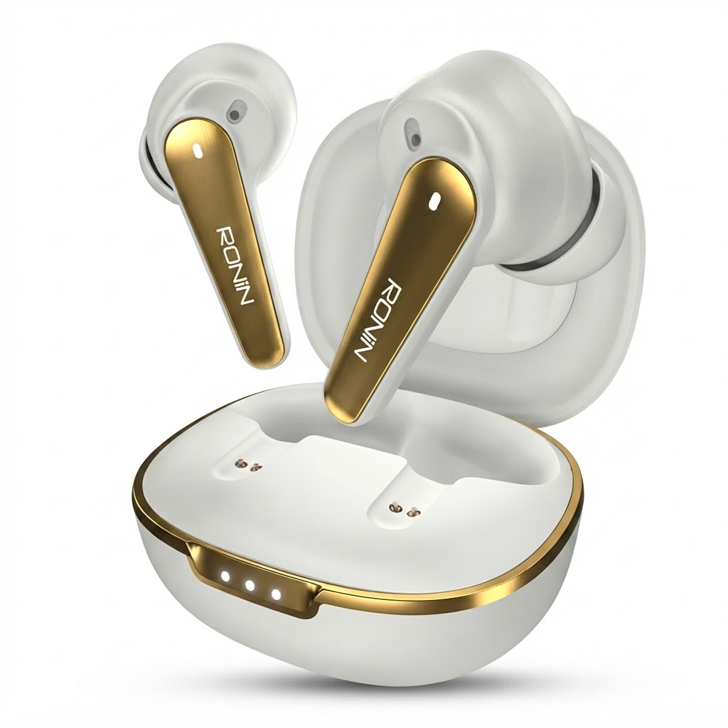 Ronin Eclipse R-7065 ANC Wireless Earbuds with AI ENC, Ronin Studio App & Bluetooth 5.3