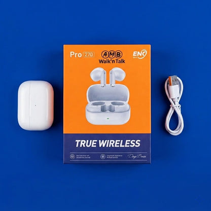 Audionic True Wireless Pro 270 Earbuds – Clear Sound & Long Battery Backup