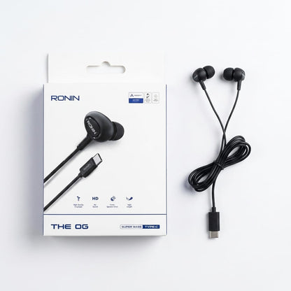 RONIN R9 Type-C Handsfree – Premium Wired Earphones with Clear Sound