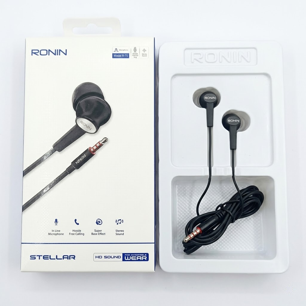RONIN R29 Handsfree – Premium Wired Earphones with Clear Sound