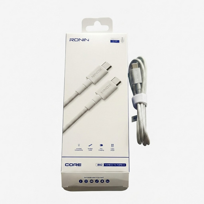 RONIN R2040 Type-C to Type-C Fast Charging Cable – High-Speed Power Delivery Cable