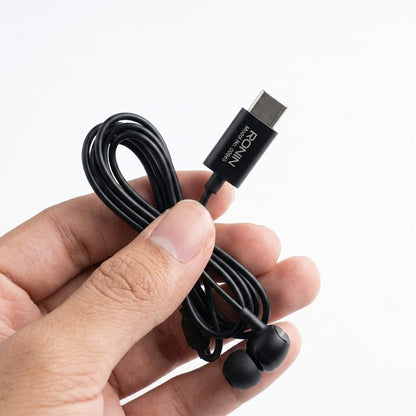 RONIN R9 Type-C Handsfree – Premium Wired Earphones with Clear Sound