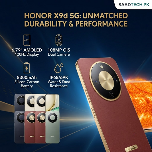 HONOR X9d 5G Smartphone – 108MP OIS Camera, Snapdragon 6 Gen 4, 8300mAh Battery