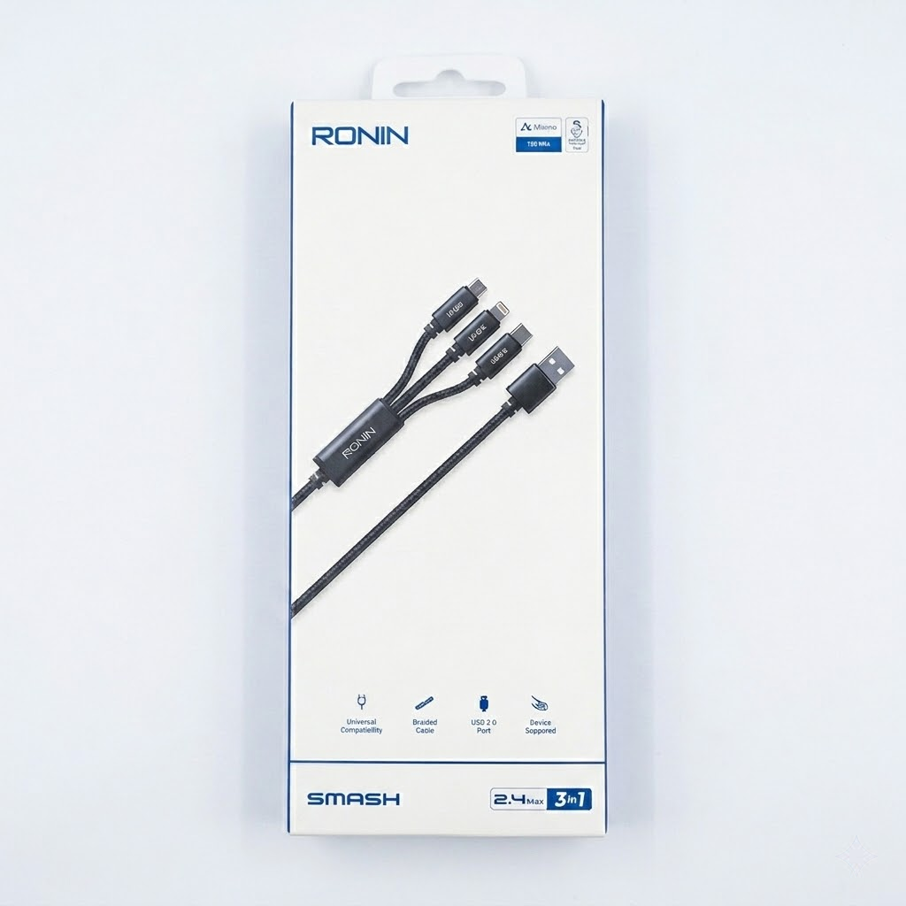 RONIN 3-in-1 Fast Charging Cable – Multi-Device Universal Charging Cable