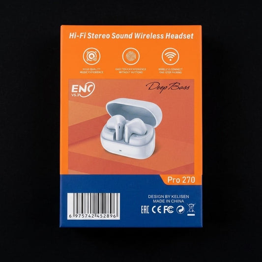 Audionic True Wireless Pro 270 Earbuds – Clear Sound & Long Battery Backup