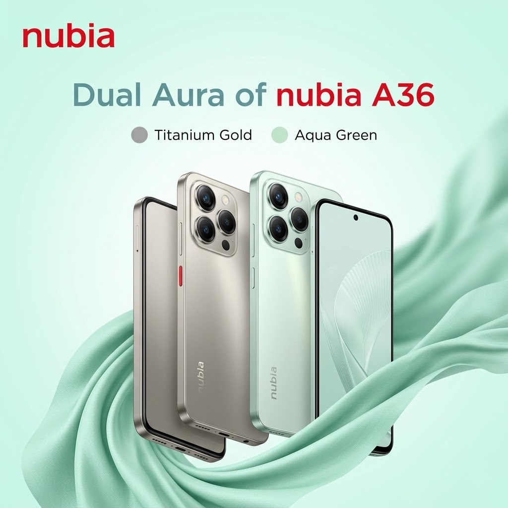 ZTE Nubia A36 (4GB RAM + 64GB Storage) – 6.75" 90Hz Display, 5000mAh Battery, Dual SIM, Android 15