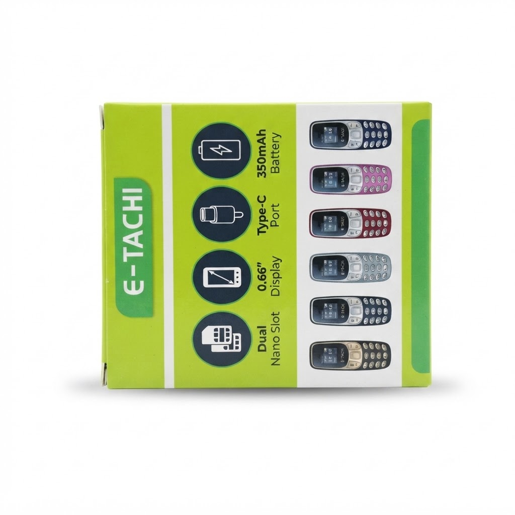 E-TACHI Mini Phone 0.66" Display 350mAh Battery Dual SIM Type-C