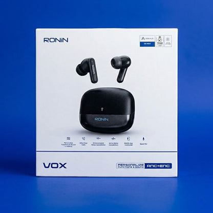 RONIN VOX R7085 Wireless Earbuds – ANC + ENC Noise Cancellation & Premium Sound