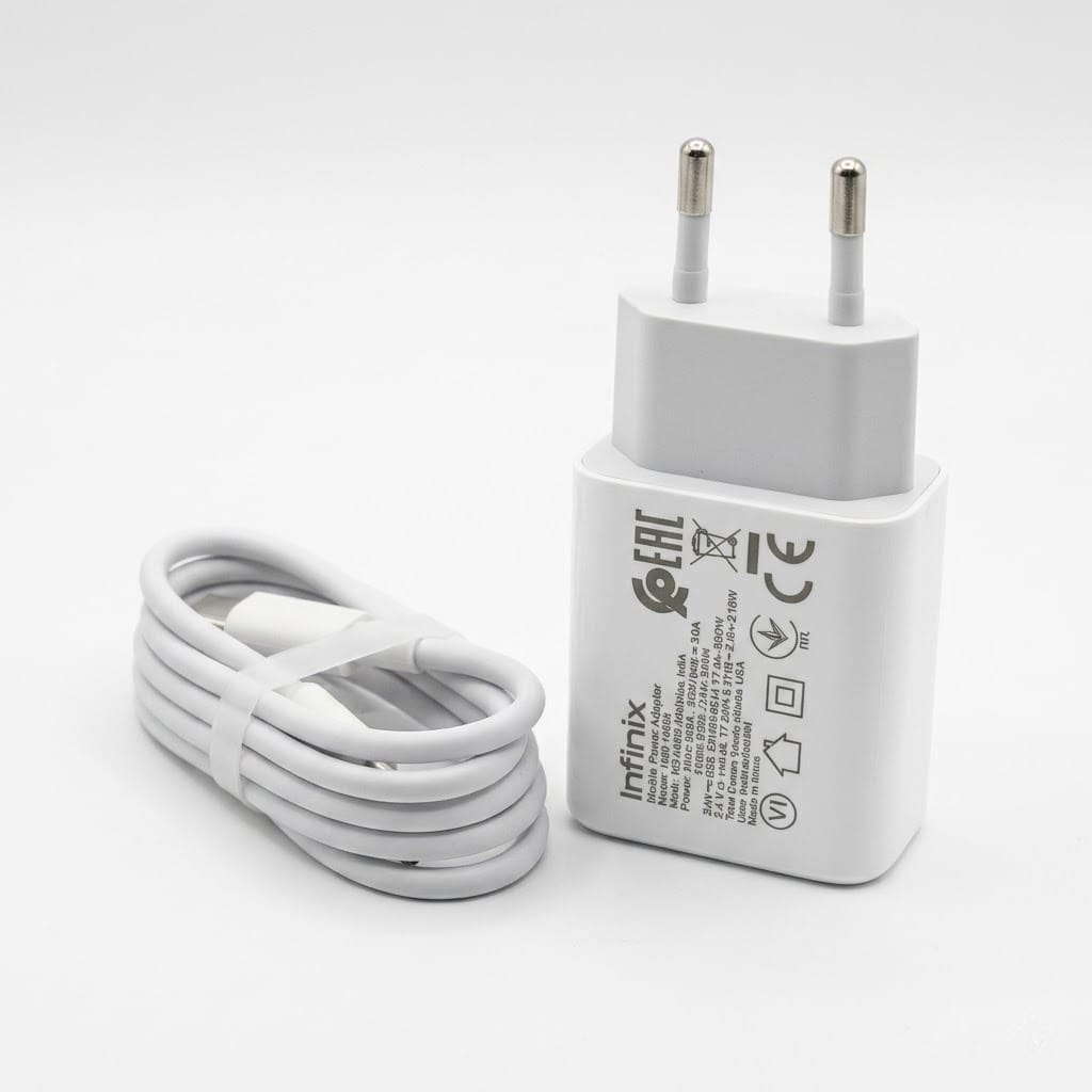 Infinix Charger Kit – Original 10W USB-A & 30W Type-C Fast Charging Adapter