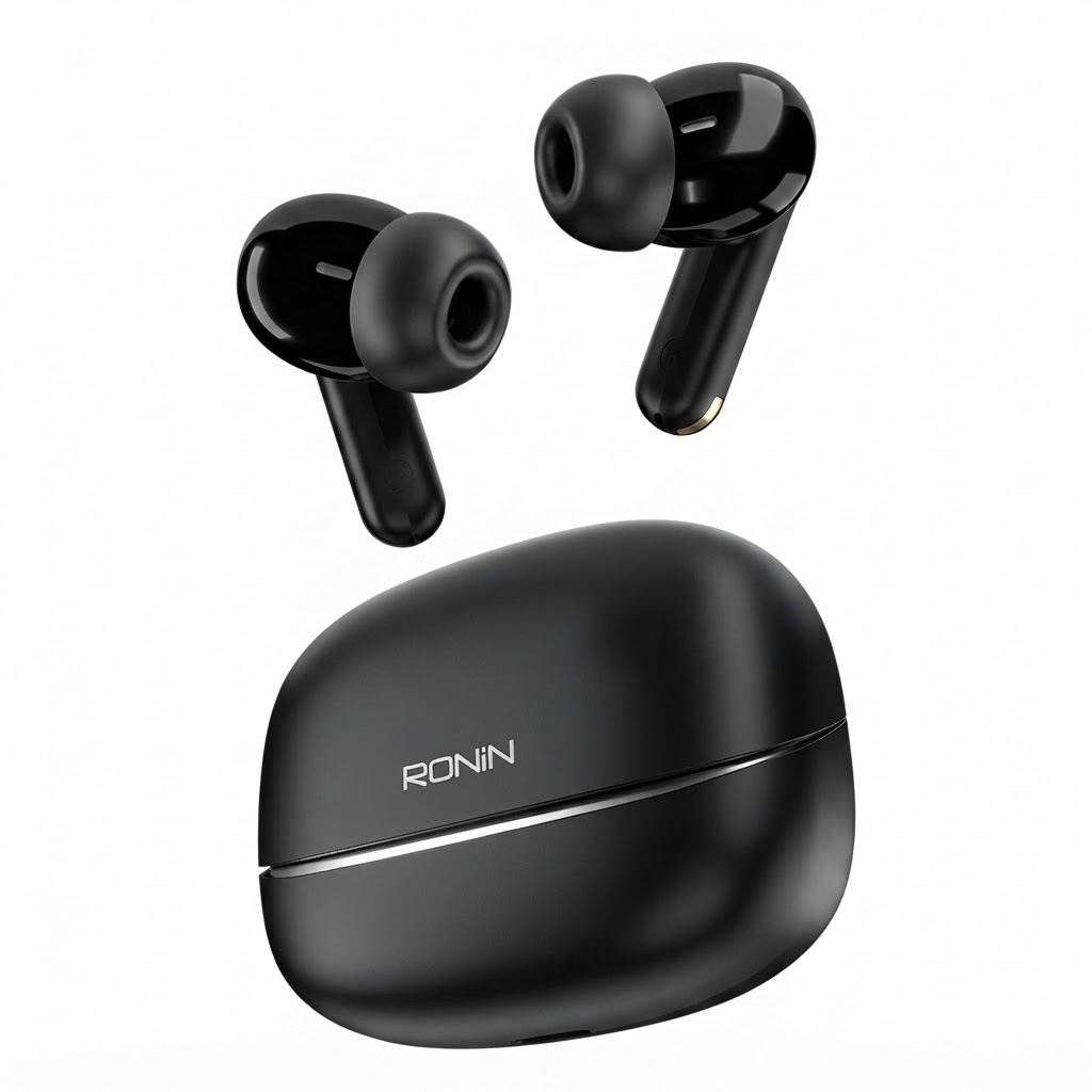 Ronin Vector R-7120 Wireless Earbuds – 25dB ANC, Quad Mic ENC & 13mm Drivers