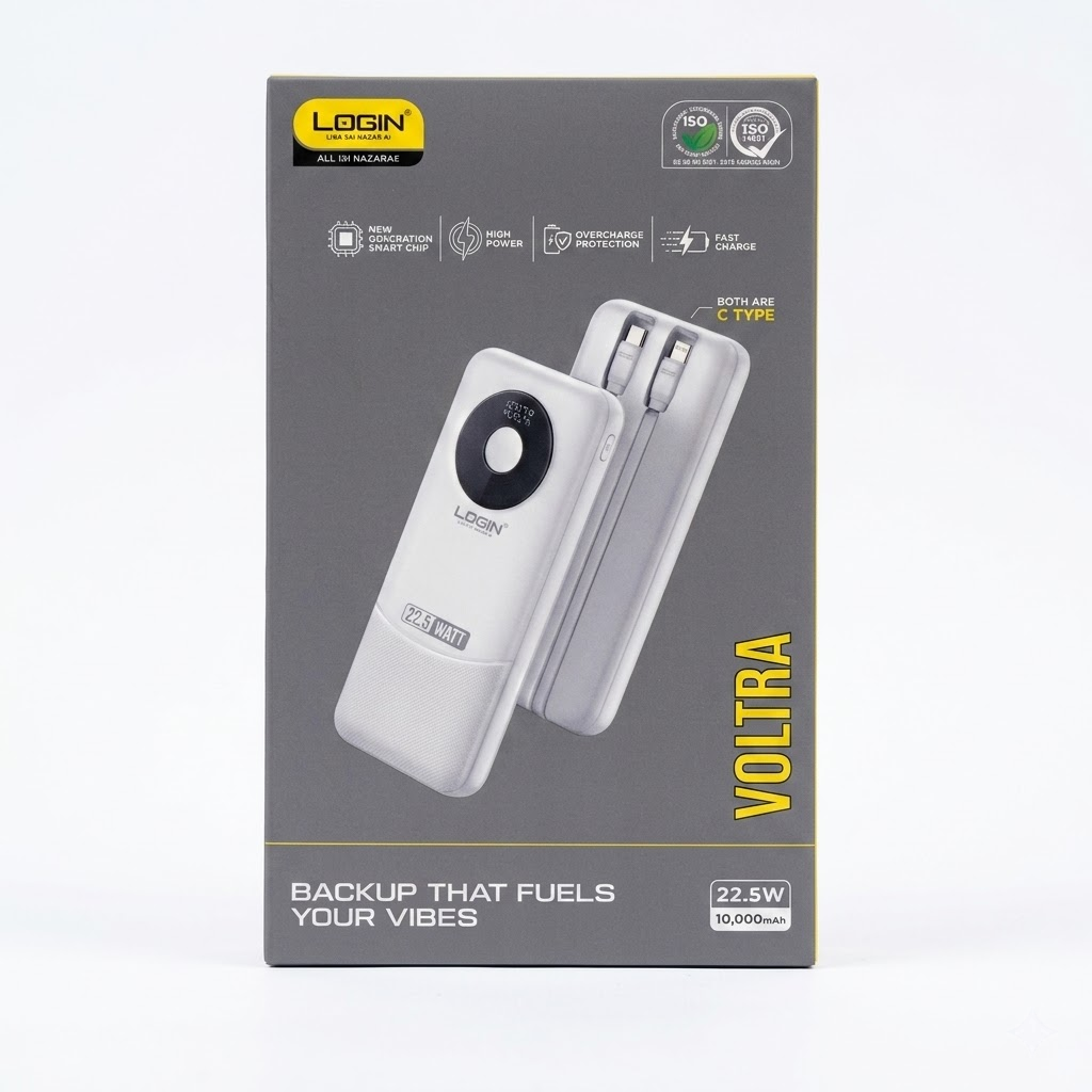 LOGIN L709 10000mAh Power Bank – Fast Charging Portable Backup Battery