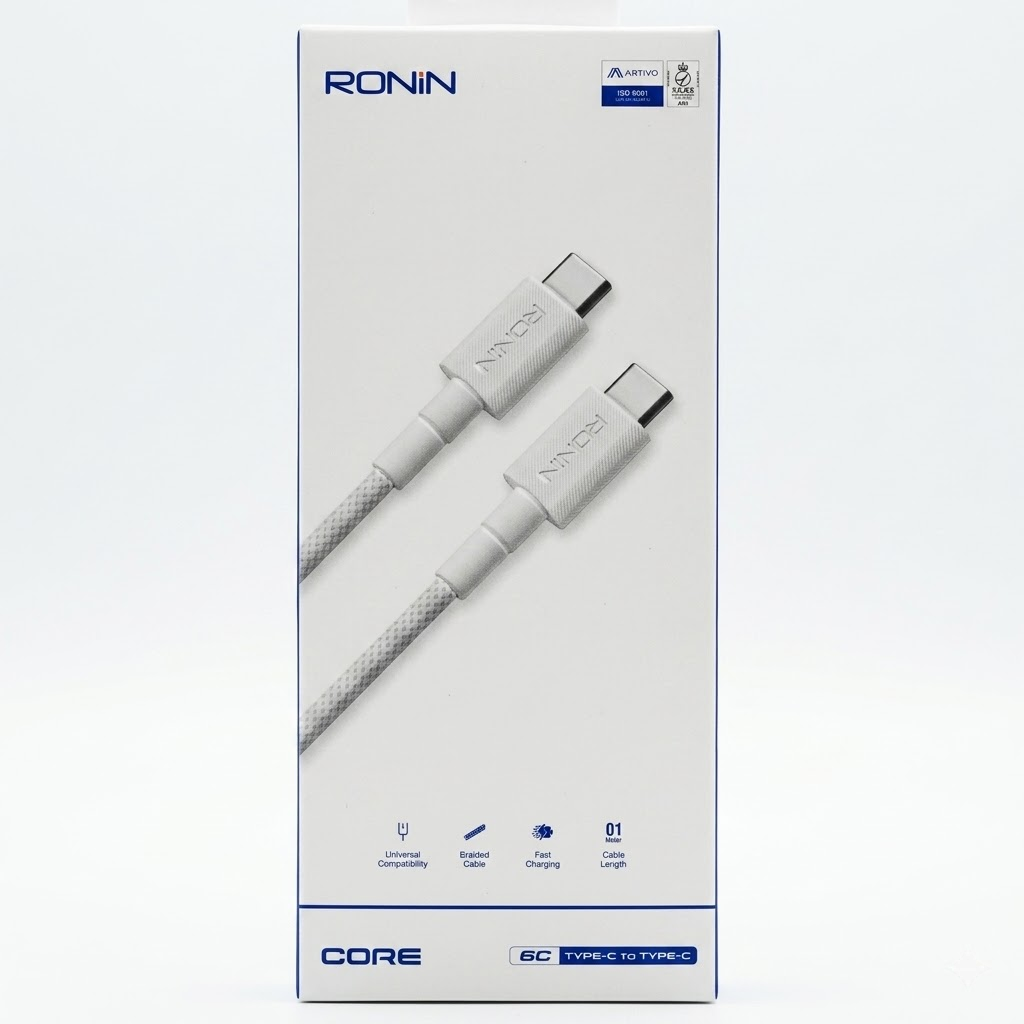 RONIN R2040 Type-C to Type-C Fast Charging Cable – High-Speed Power Delivery Cable