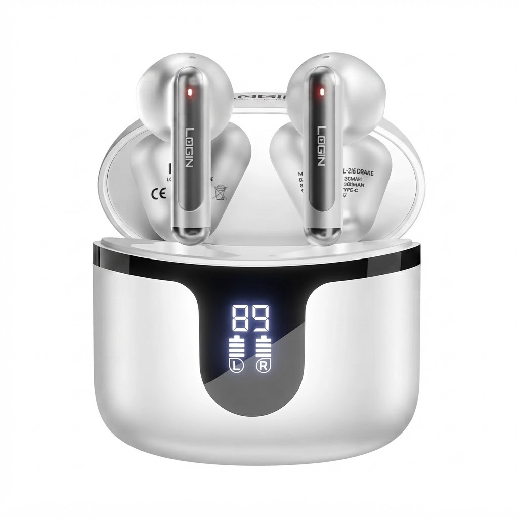LOGIN L-216 Drake Wireless Earbuds – Bluetooth 6.0, 13mm Bass & ENC
