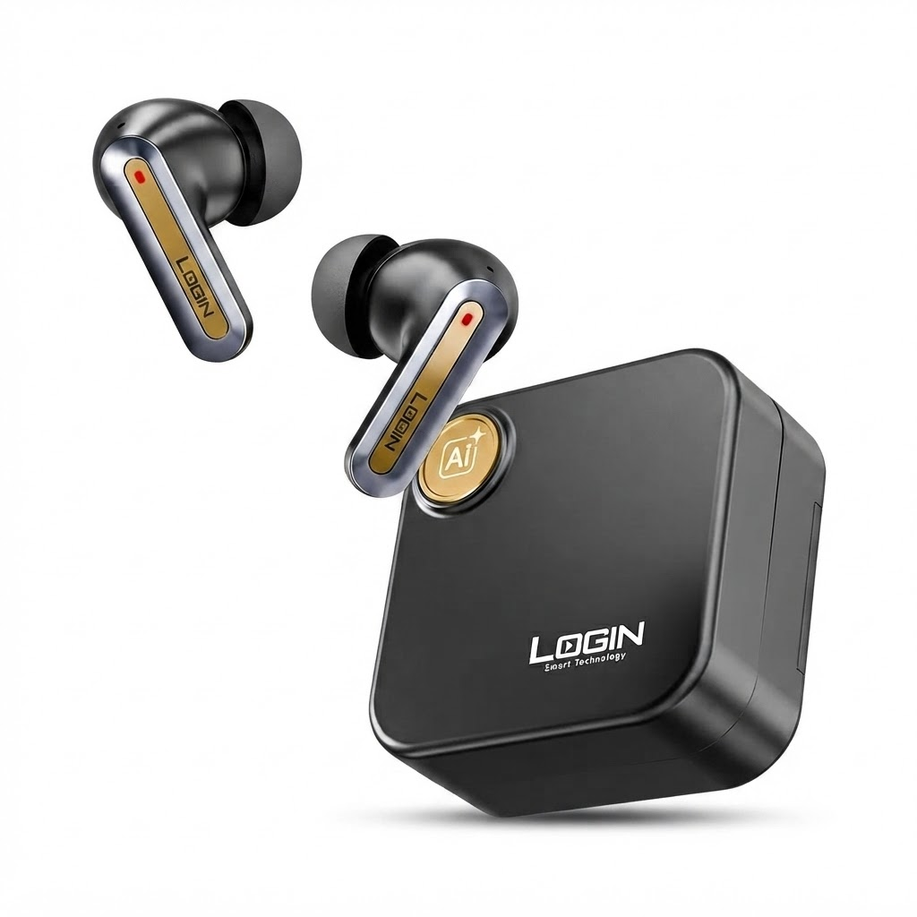 LOGIN L-222 Cerus ANC Wireless Earbuds with Bluetooth 6.0, VIBE App & Live AI Translation