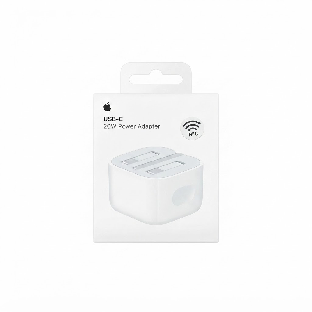 Apple 20W USB-C Power Adapter Fast Charger – PD Fast Charging Adapter for iPhone, iPad & USB-C Devices (White)