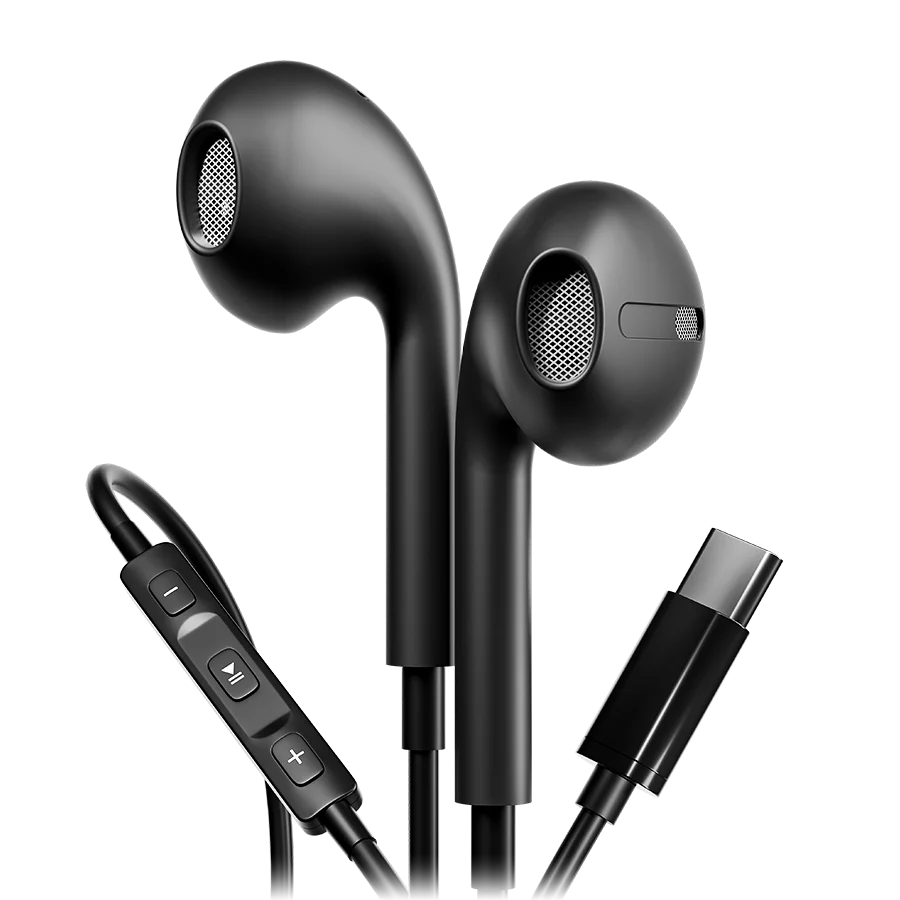 Ronin R-5 Type-C Crystal Clear Sound Handsfree | Ergonomic Lightweight Wired Earphones with Thunderous Bass