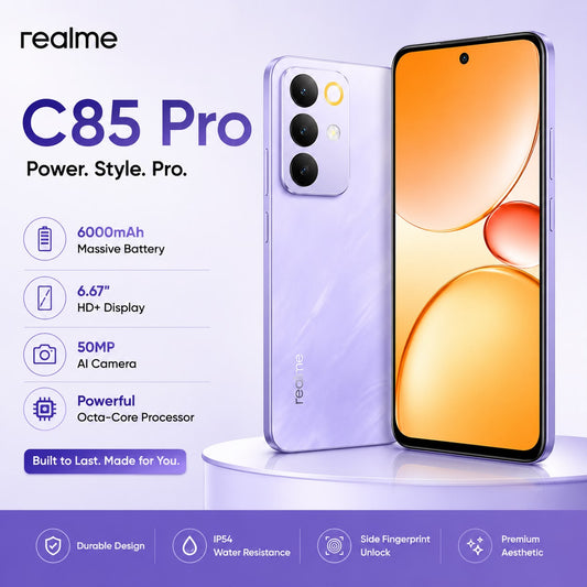 Realme C85 Pro (8GB RAM + 128GB Storage) 7000mAh Battery, 120Hz AMOLED Display, Snapdragon 685