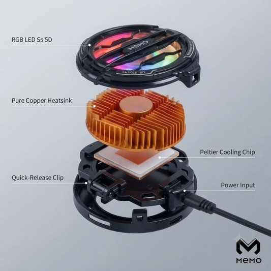 MEMO CX07 Magnetic Mobile Cooling Fan – 15W Gaming Phone Cooler