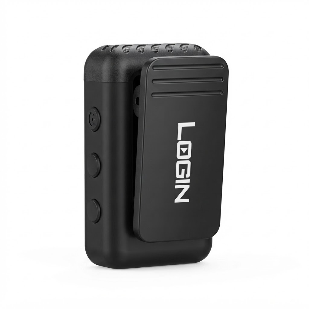 LOGIN Noiseless Wireless Microphone with AI Noise Reduction, 20M Wireless Range & Plug & Play