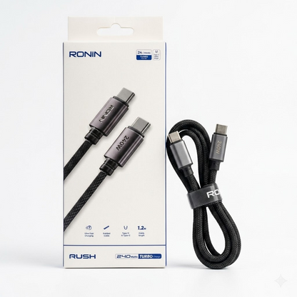 RONIN R2050 240W Type-C to Type-C Fast Charging Cable – Ultra-Fast Power Delivery Cable