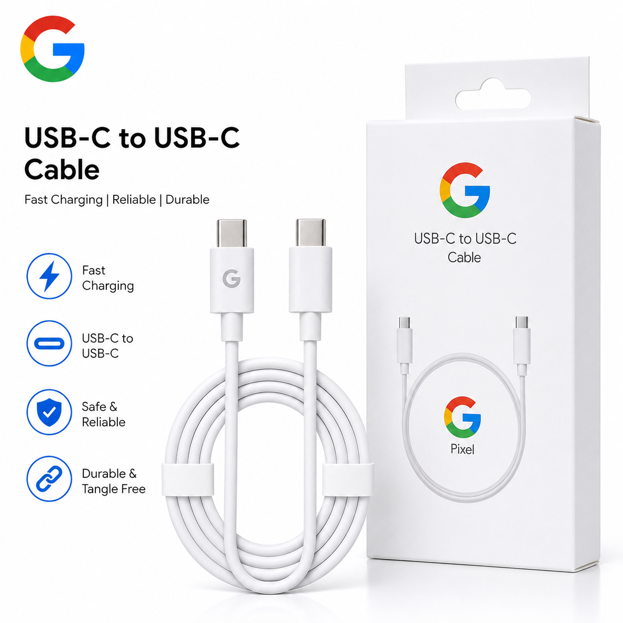 Google Pixel 30W USB-C to USB-C Fast Charging Cable