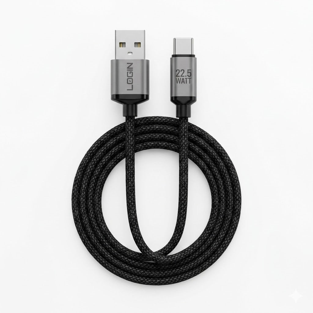 LOGIN L905 22.5W Type-C Fast Charging Cable – High-Speed USB to Type-C Charging Lead