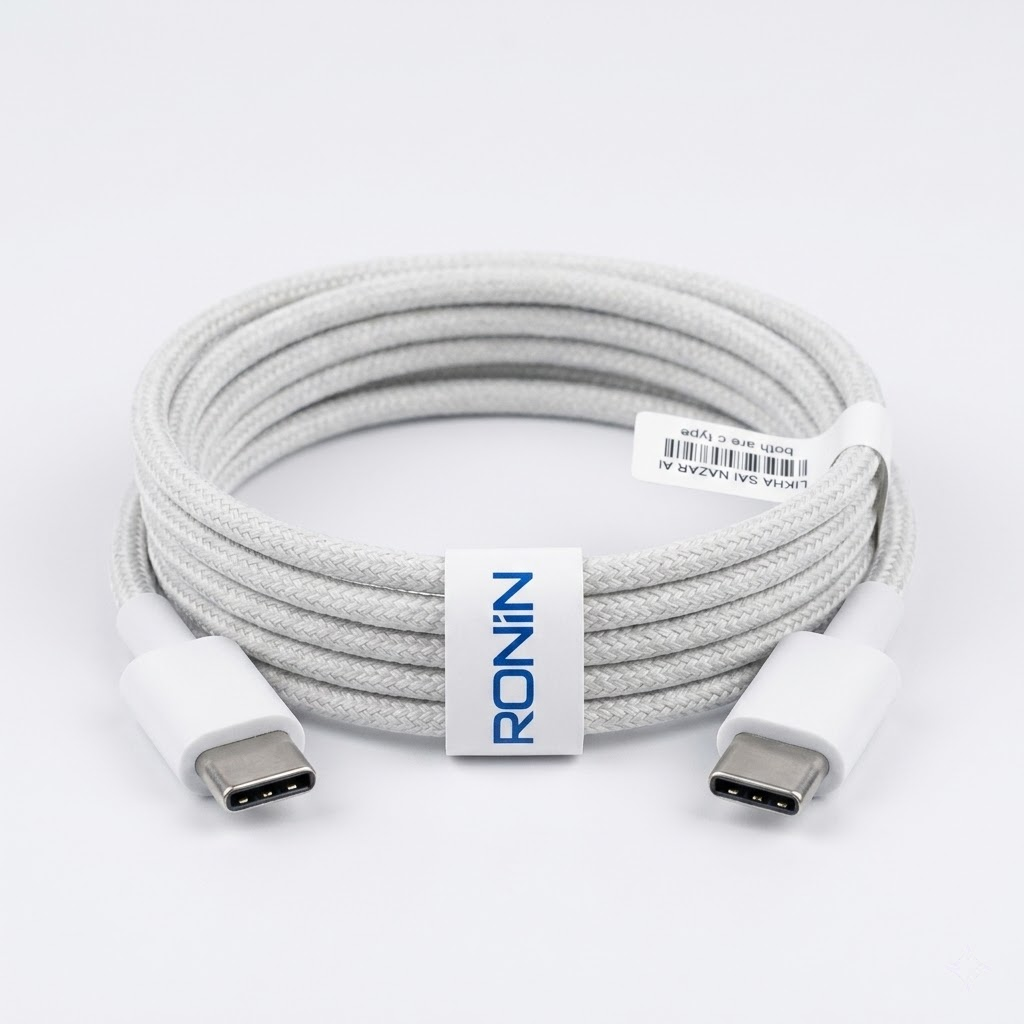 RONIN R2040 Type-C to Type-C Fast Charging Cable – High-Speed Power Delivery Cable