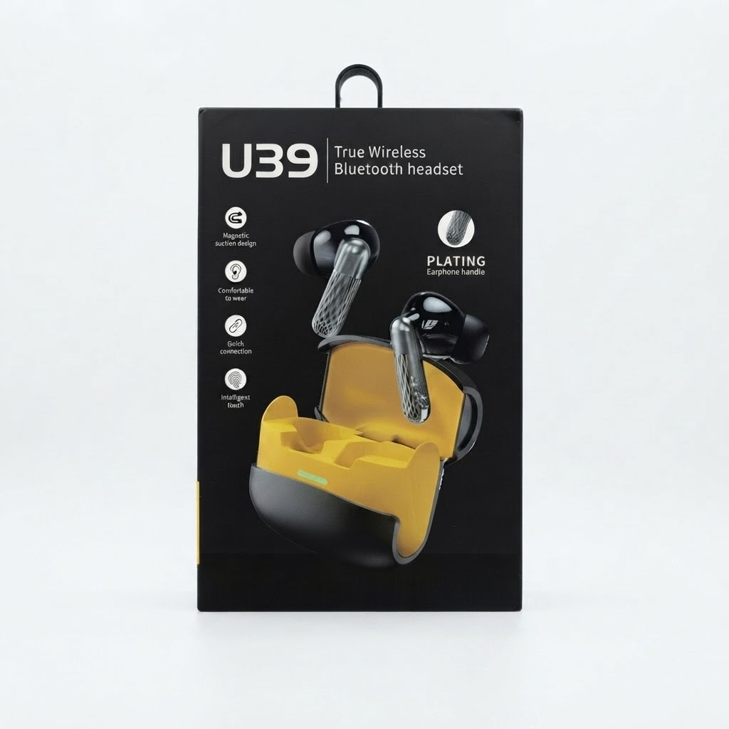 U39 True Wireless Bluetooth Earbuds – Bluetooth 5.3, HD Sound & Smart Touch Control