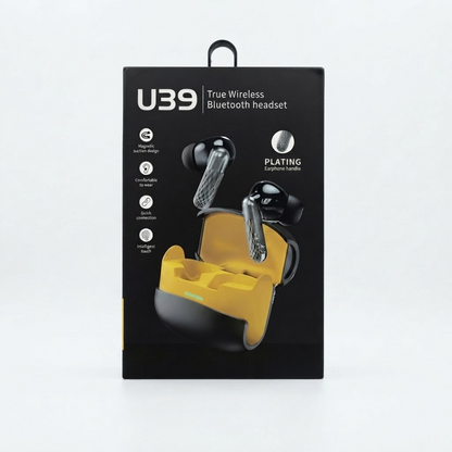U39 True Wireless Bluetooth Earbuds – Bluetooth 5.3, HD Sound & Smart Touch Control