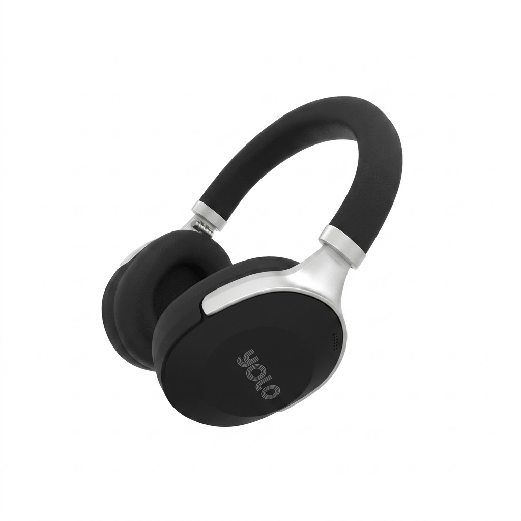 YOLO Vogue Y-510 ANC Wireless & Wired Headphone | Active Noise Cancellation, 50H Playtime, & 40mm Booming Super Bass