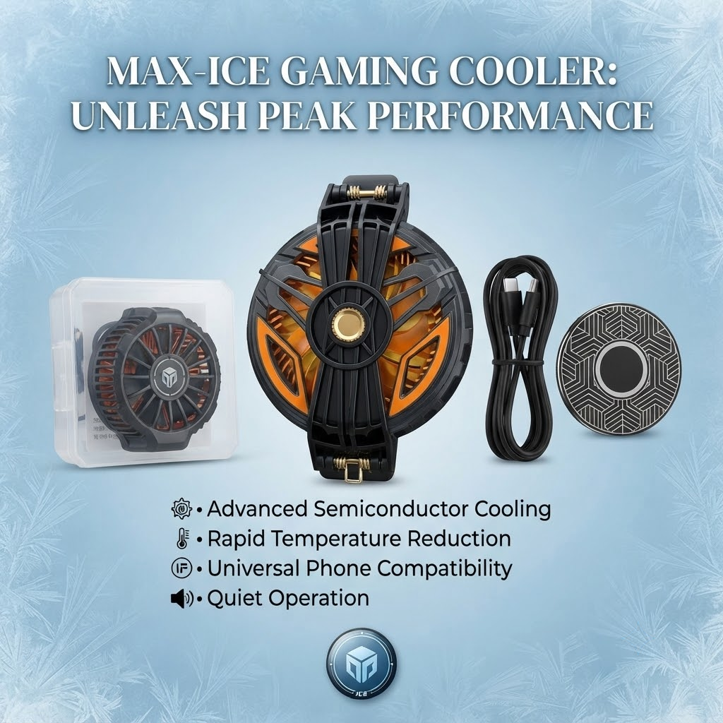MEMO GT31 Magnetic Mobile Cooling Fan – High-Speed Gaming Phone Cooler