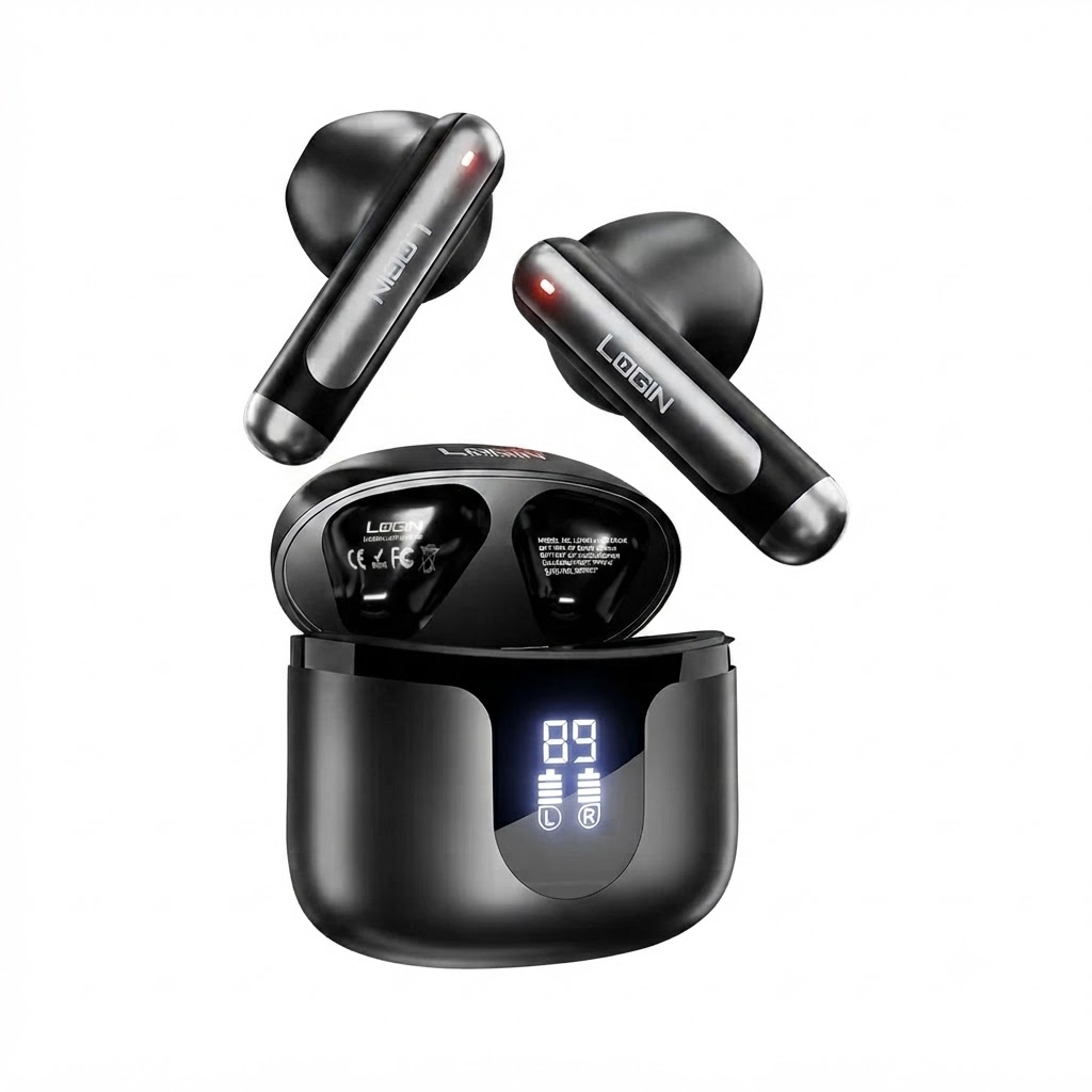 LOGIN L-216 Drake Wireless Earbuds – Bluetooth 6.0, 13mm Bass & ENC