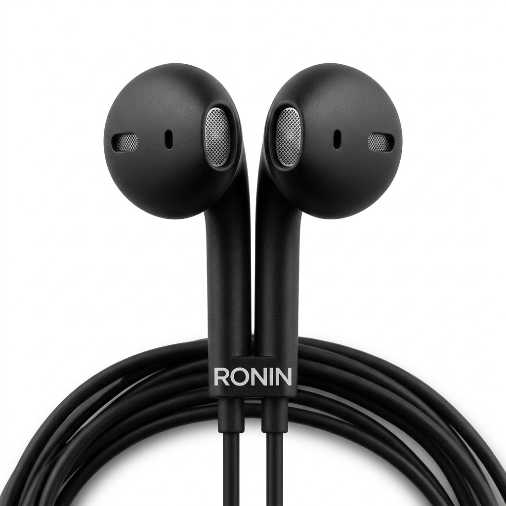 Ronin R-5 Type-C Crystal Clear Sound Handsfree | Ergonomic Lightweight Wired Earphones with Thunderous Bass